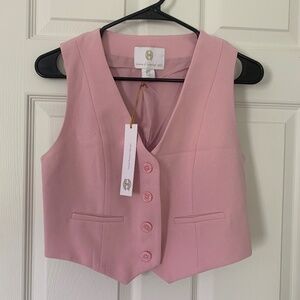 NWT House of Harlow 1960 Pink Vest